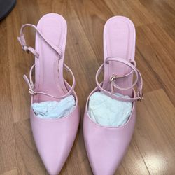 Just Fab Pink Short Heeled Shoe