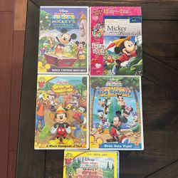 LOT OF 5 DISNEY MICKEY MOUSE DVD’s