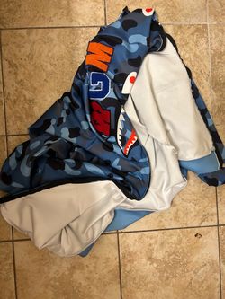 BAPE Shark Full-Zip Hoodie Blue Camo