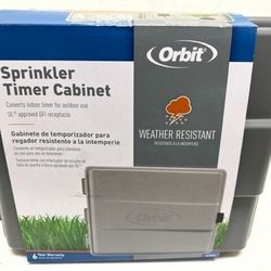 Orbit 57095 Weather Resistant Sprinkler Timer Cabinet Approved GFI receptacle