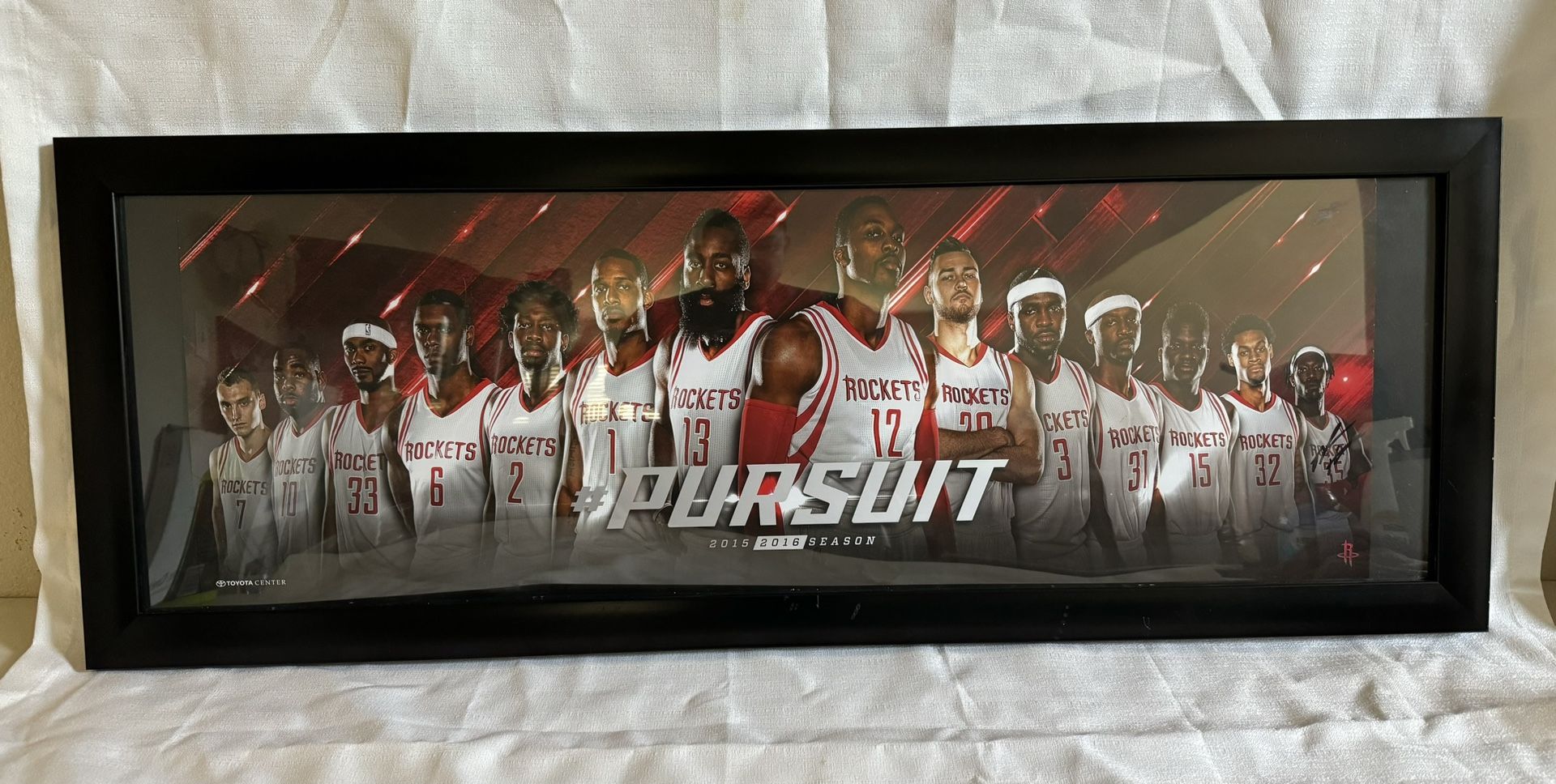 2015 2016 Rare Rockets Poster Signed By One Player 38 X 14