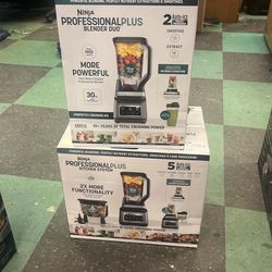 Two blenders ones a ninja professional plus the other ones, a professional plus kitchen system twice as much of accessories what is for $30 one is for