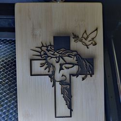 Jesus And Dove Cutting Board 