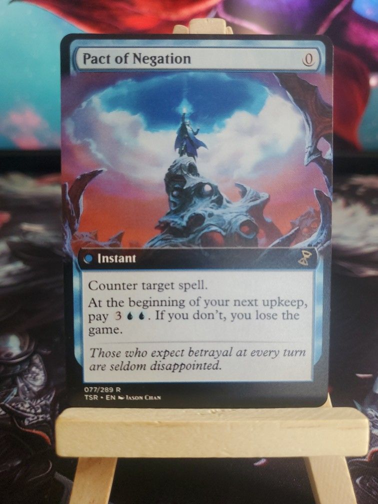 Magic the Gathering Custom Proxy Pact of Negation Extended Art