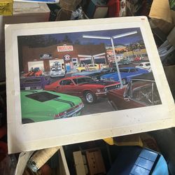 The Enthusiast 17 1/2 x 26 print by David Snyder Mustang 