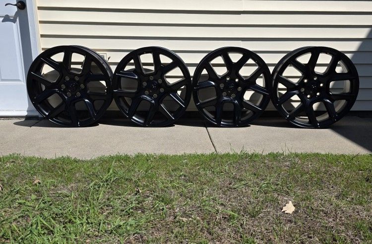 🔥 22 Inch RAM 1500 Midnight Edition Wheels | Sleek Black Upgrade