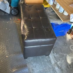 Brown Storage Ottoman