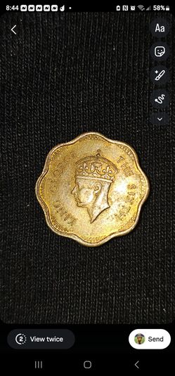 1951 Ceylon 2 Cents coin