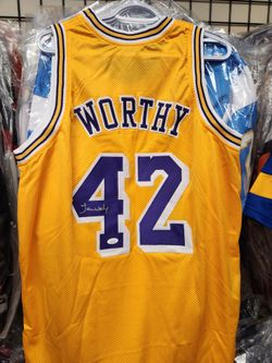 Lakers James Worthy Signed, JSA-Certified Jersey 