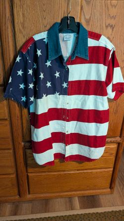 American Flag Shirt Women's XL