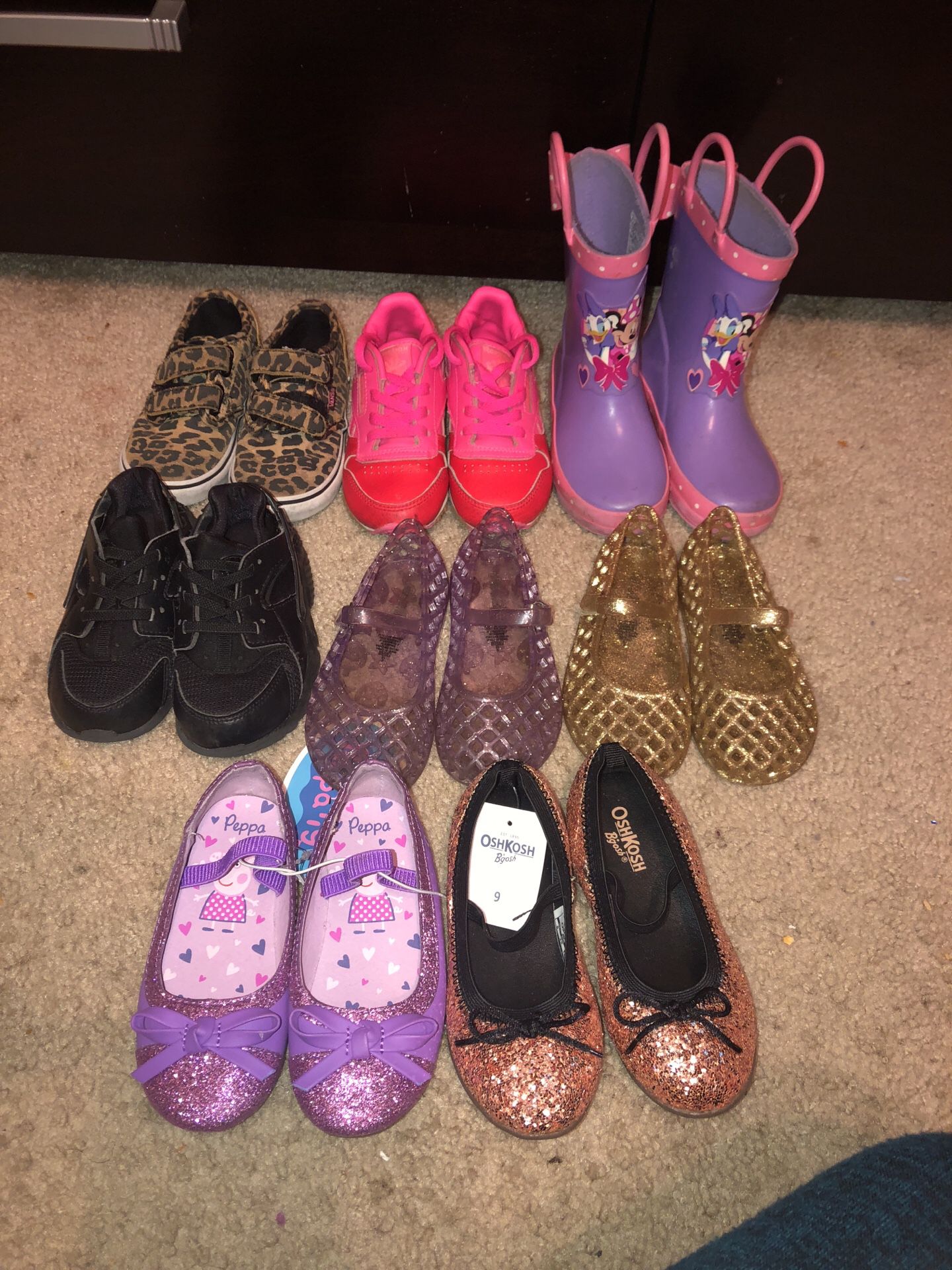 Toddler girl shoes 7c-9c $75 for all(jellies sold)