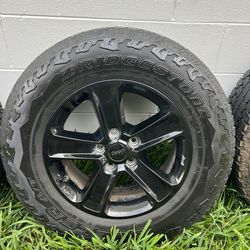 👉 🔥 6 Llantas Jeep 2019 OEM + Bridgestone 255/70/R18 – Como Nuevas