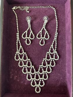 Crystal Necklace and Earring Set