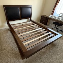 Queen Bed Frame, Nightstand, & Console Table