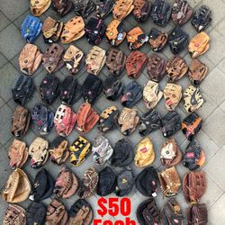 Baseballs Gloves $50 Each Have More Baseball And Softball Equipment Available 
