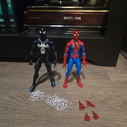Marvel Legends Retro Cel Shaded Spider-Man and VHS Symbiote Spider-Man