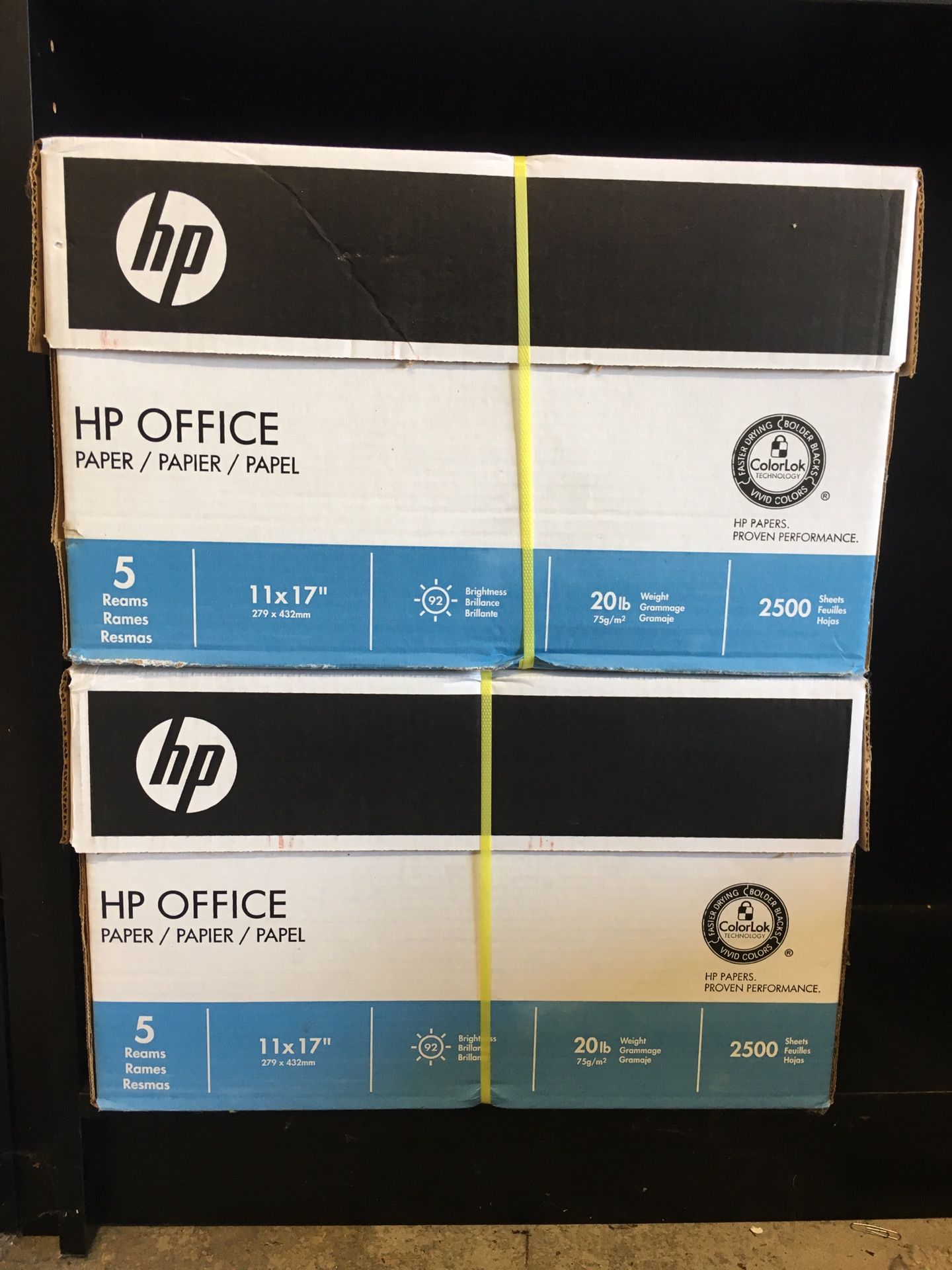 2 Cases of HP OFFICE 11 x 17” Paper