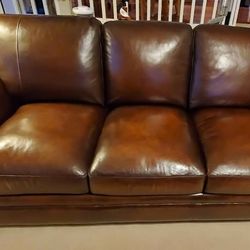 Brown Leather Sofa - Must See