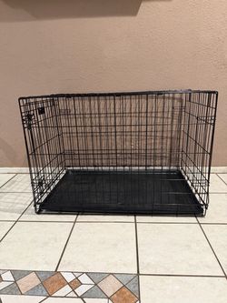 LARGE BLACK WIRED CRATE (L36” x H25” x W23”) IN GREAT CONDITION