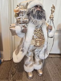 Santa Figure with gold white