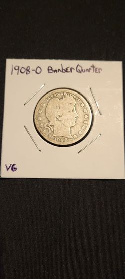 1908-O Silver Barber Quarter – Clear New Orleans Mint Mark