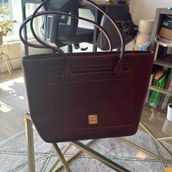 Dooney and Bourke Bordeaux Beacon Leather Slip Tote BBECN1562