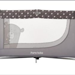 Pamo Babe Portable Crib Baby Playpen with Mattress and Carry Bag – Grey !!!!