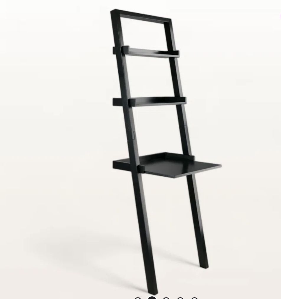 Leaning Desk and leaning Book Shelves (3 pieces total)