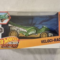 HOT WHEELS METAL DIECAST 1;43 SCALE.  PULL BACK SPEEDERS.  MUSCLE MANIA.  VELOCI-RACER. 