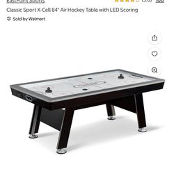 NHL Air Hockey Table With Tennis Top Cover. 