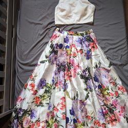 Two Piece Floral Dress