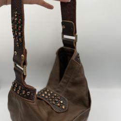 Y2K Tylie Malibu Brown Leather Satchel