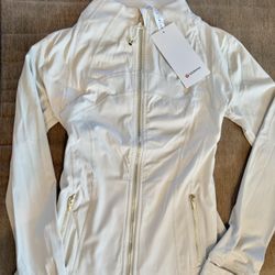 Lululemon Beige Ivory Gold Zipper Define Jacket 