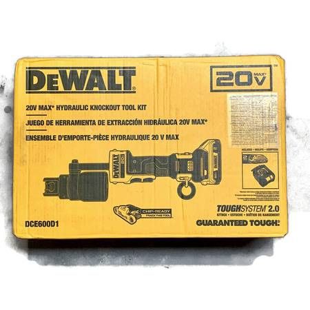 DEWALT DCE600D1 20V MAX Cordless Hydraulic Knockout Tool Kit