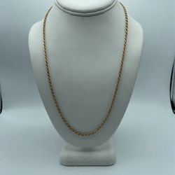 14kt Yellow Gold Rope Chain 22”