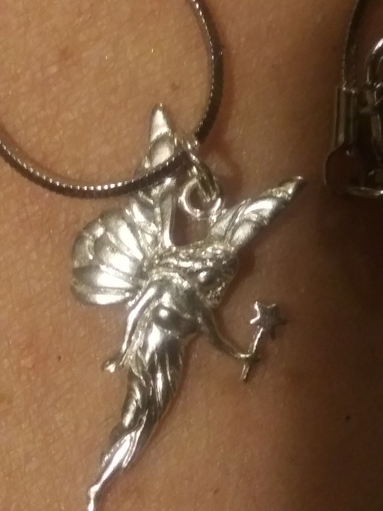 Sterling silver fairy pendant