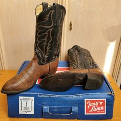 Tony Lama  Men's 9 D Western Cowboy Dress  Boots Shrunken Shoulder  Jordan 