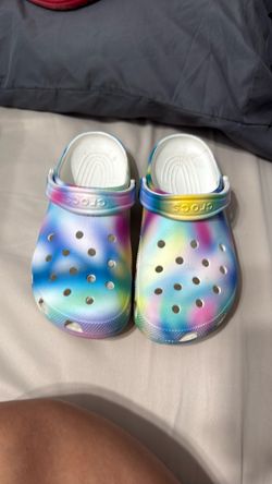 Tie dye Crocs M8/W10
