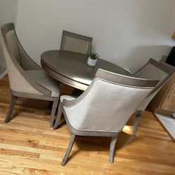 4 Chair Dining Table Set - 48” Table Diameter For Sale In Brooklyn, Ny -  Offerup
