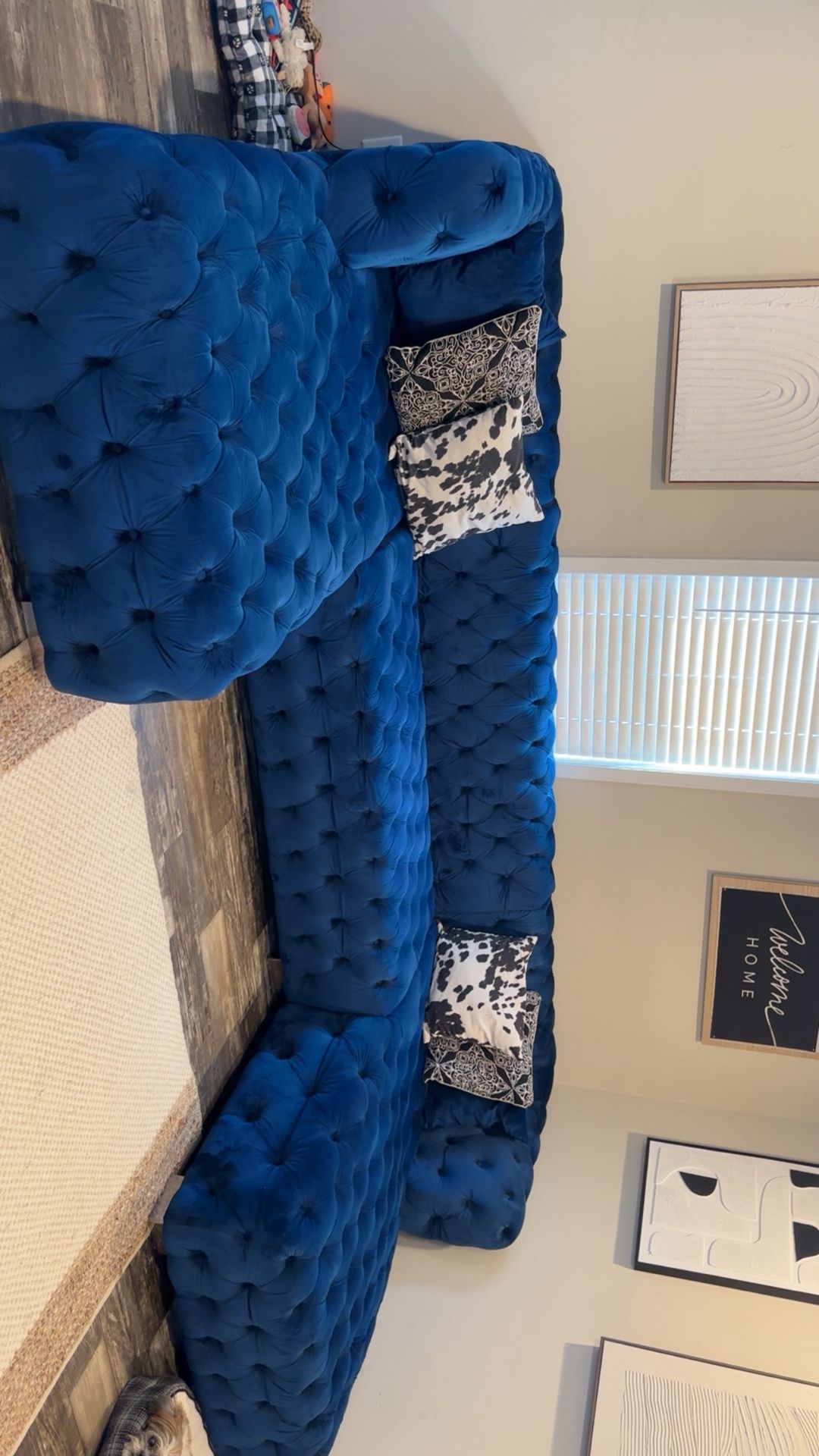 Blue Sectional For Sale