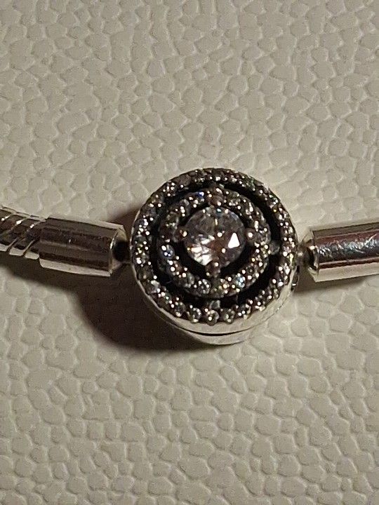 Pandora Authentic Brand New Sterling Silver Halo Clasp 7.5 Inch Bracelet