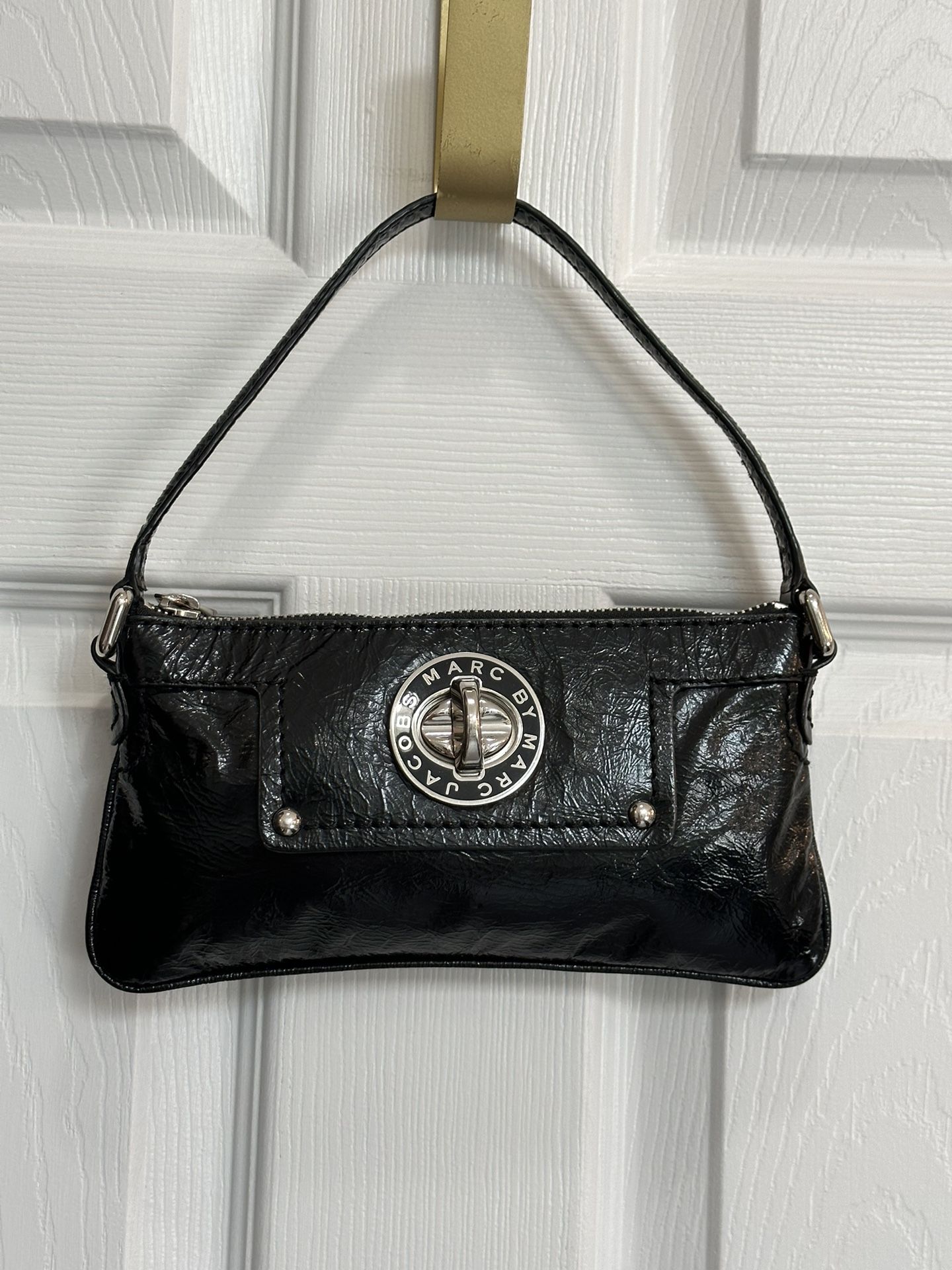 Marc by Marc Jacobs black patent leather bag