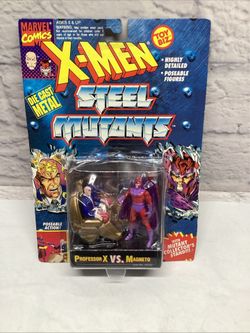 X-Men Steel Mutants Professor X vs Magneto Die Cast Metal Marvel ToyBiz 1994