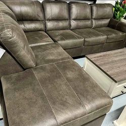 C1S28* * Sleeper Sectional Couch With Chaise * Brand New * P a y  E a s i l y