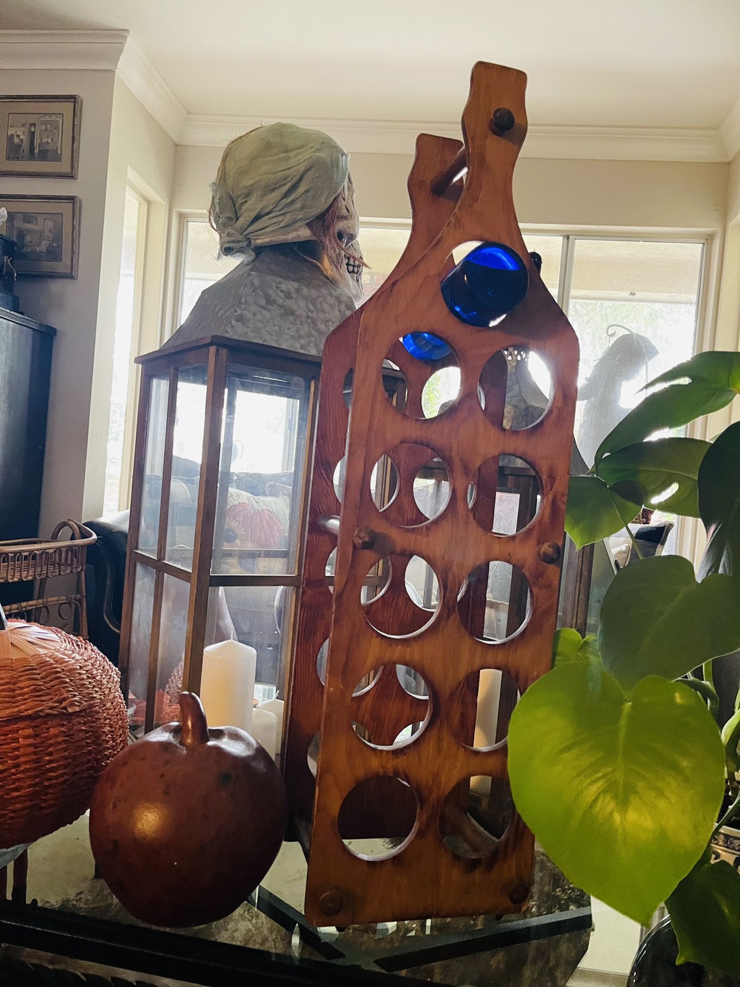 Vintage Wood Wine Holder Rack