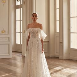 Off The Shoulder A-line Wedding Dress