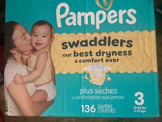Pampers Swaddlers Size 3 Diapers 136 Count