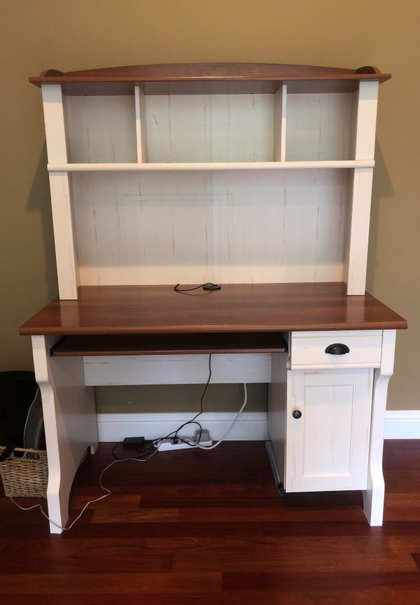 Realspace Shore Mini Solutions Computer Desk With Hutch Antique