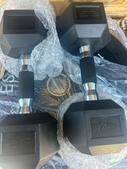 New pair of 25 pounds dumbbells