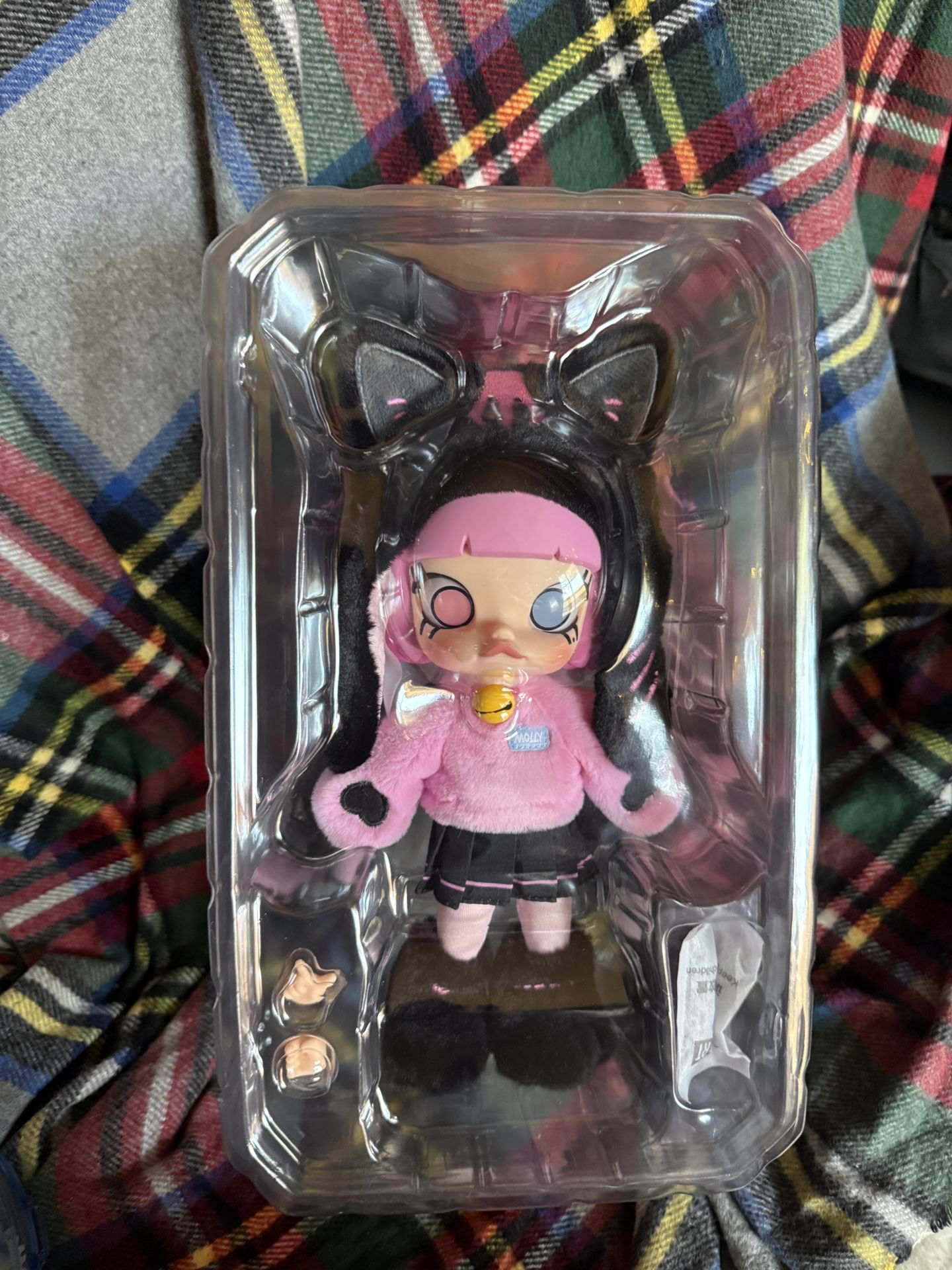 Rare Popmart Molly Peekaboo 1/8 Scale Action Figure Bjd - Black Cat